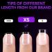 Gelike XS Square Short False Nail Tips Set - 240PCS Full Cover Soft Gel Nails, 12 Sizes for Nail Art - Gluing PMMA Pre-Buffed Artificial Nails - Buy Online on GoSupps.com