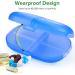2 Pack Compact Travel Pill Organizer - Small Pill Box with 7 Compartments - Daily Pill Case for Pocket - Portable Medicine Container for Vitamins & Supplements (Blue) - Buy Online on GoSupps.com