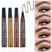 Nexavale Eyebrow Natural Precise 4 Point Eyebrow Pencil Lumierez Micro Fork Tip Precise Brow Pen Waterproof Microblading Pencil For Eyebrows (Dark brown) - Buy Online on GoSupps.com