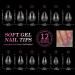 EARLMONI Short Almond Nail Tips - 432 pieces Prepolished Artificial Nail Tips Set 12 Sizes Full Cover Soft Gel Nail Tips with Glue Nail File Cuticle Pusher XS Short Almond Nail Tips Set - Buy Online on GoSupps.com