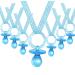 JC HUMMINGBIRD 24 Pieces Blue Pacifiers Organza Necklace for Party Favor  Blue  24pc Blue