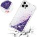 Tivenfezk Nadoli Glitter Sand Shell for iPhone 15 Pro - Shock-Resistant TPU Case | Transparent Quicksand Design Purple Bumper Cover - Buy Online on GoSupps.com