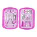 Stainless Steel Nail Clipper Set Unisex Gradient PU Leather Professional Manicure/Pedicure Suitable for Everyone. (Color : B)