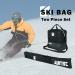 AUMTISC Ski-Boot-Bag Ski Bags Combo Padded for 1 Pair of Ski Boots Adjustable Length Up to 200cm(2227+2327) 28black Padded - Buy Online on GoSupps.com