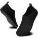 WateLves Kids Water Shoes - Non-Slip Quick Dry Aqua Socks for Boys and Girls | Beach, Swim, and Walking Shoes | Striped Black - Size 1-2 Little Kid - Buy Online on GoSupps.com