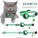 Shop Reflective Airtag Cat Neck Band | Integrated Collar with Holder & Bell | Safety Buckle for Kittens & Puppies - Green - Buy Online on GoSupps.com