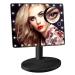 12" Large Makeup Mirror with Lights and 10X Magnification Small Mirror, Touch Adjustable Brightness LED Desk Make Up Mirror Dual Power, 360°Rotation Tabletop Lighted Vanity Mirror with Stand( Black)