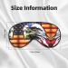 American Flag Fire Eagle Eye Mask | Double-Sided Sleep Mask | Soft Adjustable Blindfold to Block Light - Buy Online on GoSupps.com
