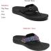 SOLLBEAM Women's Orthotic Comfort Flip Flops with Arch Support & Heel Cup - Black Reflective - Size 9 - Buy Online on GoSupps.com