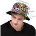 Retro Fashion 80s 90s Black Bucket Hat for Men Women | Funny Summer Beach Fishing Sun Hat | Packable Outdoor Fisherman Hat - Buy Online on GoSupps.com