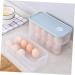 1pc Box Egg Storage Box Eggs Egg Holder for Refrigerator Household Kitchenware Earth Tones re-usable Blue 24x11.5cm - Buy Online on GoSupps.com