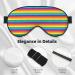 Rainbow Pattern Unisex Sleeping Eye Mask | Soft Light-Blocking Comfort - Shop Now - Buy Online on GoSupps.com