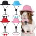 4 Sets 8 Pieces Guinea Pig Clothes Small Animal Bow Ties Pet Hats Outfit Suit Cosplay Cool Kawaii Pet Black Hat for Hamster Ferret Cat Rats Puppy Kitten Hedgehog Bearded Dragon