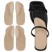 Pigskin Arch Support Insoles for Women Plantar Fasciitis & Flats Feet Pain Relief Self-Adhesive Arch Insert with Heel Cushion for High Heels Sandals Slippers Flats 2 Pairs 8-12 Size