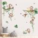 Decalmile Jungle Monkey Climbing Tree Wall Decals - Animal Vine Leaves Stickers for Nursery, Kids & Living Room D cor - Buy Online on GoSupps.com