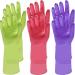 WOTPCRD 3 Pairs Kitchen Dishwashing Gloves Colorful Reusable Kitchen Gloves Anti-Slip Household Cleaning Gloves Rubber Cleaning Gloves Multipurpose Rubber Gloves for Washing Dishes and Cleaning Tasks - Buy Online on GoSupps.com