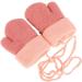 AIDIER Baby Winter Mittens with Fleece Lining | Knitted Gloves for Boys and Girls 0-3 Years | Deep Pink - Buy Online on GoSupps.com
