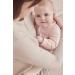 MORI Baby Clever Sleepsuit - Unisex Organic Pyjama | Toddler Footed Nightwear | 0 Month | Blush Stripe - Buy Online on GoSupps.com