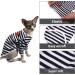 Shop Pumyporeity Sphynx Hairless Cat Cotton Clothes - Breathable Sweaters & T-Shirts | Soft Skin-Friendly Pet Clothing in Blue Stripes (Size L) - Buy Online on GoSupps.com