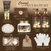 Fathers Day 13Pc Premium Coconut Spa Kit in Vintage Wooden Box - Body Lotion, Handmade Soap, Bath Bomb, Shampoo & Conditioner Set for Men & Women - Buy Online on GoSupps.com