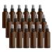 Zeoabsy 24 piece empty plastic 100ml brown spray bottle Small with black fine fog spray pump atomizer pumping pum perfumed panel.