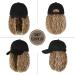 Qlenkay Baseball Cap Hair: 14 Wavy Ginger Blonde Mix Bleach Blonde Wig Hat for Women - Buy Online on GoSupps.com