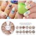 Indexu Rose Gold Rivet 3D Nail Decoration - DIY Mixed Shaped Nail Art Decals Tips (Rose Gold) - Buy Online on GoSupps.com
