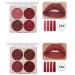 High Pigment Lip Gloss & Lipstick Palette - Cosmetic Makeup Set 1.00g (Pack #04) - International Shipping Available - Buy Online on GoSupps.com
