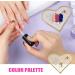 Palette de Vernis Ongles Plateau de Mixage pour Maquillage des Ongles | Plateau R sin l gant Bord Dor pour Pratique Gel Manucure Salon Domicile Amour - Buy Online on GoSupps.com