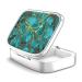 Pill dose 2 compartments Medicine Pillendose portable pill box for bag or wallet Pillendose decorative metal medicine vitamin organizer Unique gift 1 piece 9-turquoise green marble