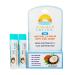 Natural Lip Balm with Zinc Oxide Sunblock by Summer Lotion, SPF 15 Lip Sunscreen 2-Pack, Water Resistant Chapstick, SPF Lip Protection for Everyone, (Coconut)