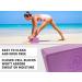 Clever Yoga 2 Pack Blocks and Strap Set - Lightweight High Density Foam Blocks (9x6x4 Inches) & 8FT Cotton Strap for Yoga Beginners - Purple - Buy Online on GoSupps.com