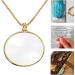 Necklace Magnifying Glass 5X Reading Magnifying Reader | Portable Magnifying Glass Stylish Magnifying Reader for Book Newspapers Reading Gold - Buy Online on GoSupps.com