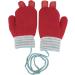 Kids Toddlers Knitted Gloves Mittens | Fleece Lined | Cartoon Design | Xmas Gift | Red - Buy Online on GoSupps.com