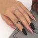 Sethexy Long Matte Black Ballerina False Nails - Bling Sparkle Pink Coffin Acrylic Nail Tips - 24 Press-On Fingernails for Women & Girls - Buy Online on GoSupps.com