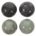 Healvian massage tools hand 2 sets marble baoding balls meditation balls Chinese handmade balls Massage balls gripper trainer e green black handballs massage device