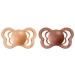 BIBS Couture Baby Pacifier 2-Pack | Made in Denmark | BPA Free Anatomical Nipple | Size 2 (6-18 Months) | Peach/Woodchuck - Buy Online on GoSupps.com
