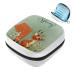 GIAPB Sanitary Napkin Storage Bag Period Bag Tampon Bag Makeup Bag Pad Pouch Cartoon Fox and Flower Color4559