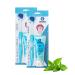 Oral Hygiene Brush & Tongue Cleansing Gel Tongue Cleaning Brush Kit Mint Tongue Cleansing Gel and Tongue Cleaner Brush Tongue Scraper Mouth Scrubber Remove Bad Breath and Freshen Breath (2PC)