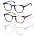 Reading Glasses Women Men Stylish Readers 2.25 Lightweight Frame Glasses for Reading 3 Pack Black / Tortoise/Clear 3 Mix Color 2.25 x