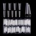 Kalolary 550Pcs XXL Long Coffin Nail Tips, Extra Long Clear Nail Tips Acrylic Fake Nails Half Cover French Ballerina Nail Tips with Box, for Nail Salons Home and DIY Nail Art