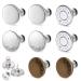 TOOVREN 8 Sets Button Pins for Jeans Pants - No Sew Perfect Fit Button Tightener - Adjustable Reusable Metal Clips Snap Tack - Reduce Too Big Pants Waist - 8 Pack - Buy Online on GoSupps.com