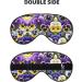 Blue Flowers Print Unisex Eye Mask | Soft Comfortable Light-Blocking Sleep Mask for Better Rest - Buy Online on GoSupps.com