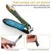 GLAMFIELDS Nail Clippers with Catcher - Sharp Stainless Steel Fingernail Toenail Clipper Set with Nano Glass File in Leather Case - Green - Buy Online on GoSupps.com