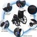 LIVINGbasics Light Weight Wheelchair with Flip Back Desk Arms Swing Away Footrests 18-Inch Seat Width Foldable Weight Capacity: 220lb (100kg) - Buy Online on GoSupps.com