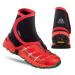 Azarxis Low Trail Gaiters Reflective Ankle Gators Protective Shoe Covers with UV Protection & Breathable & Sand Prevention for Women & Men & Youth Hiking Climbing #03 Red & Black - L/XL