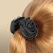 Elegant Rose Hair Clip | Strong Floral Claw for Thick Hair | Hair Accessories for Women & Girls | Black - Buy Online on GoSupps.com