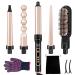 LAYADO 5 in 1 Curling Iron, Curling Wand Set with Hair Straightener Brush & 4 Interchangeable Ceramic Curling Wand 0.35"-1.25", Instant Heat Up Hair Curler with LCD Display Temperature Adjustment
