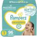 Diapers Newborn/Size 1 (8-14 lb), 96 Count - Pampers Swaddlers Disposable Baby Diapers, Super Pack (Packaging May Vary) 96 Count (Pack of 1)