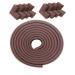 TUKA 5M Edge + 8 Corners Guard Set Extra Thick L-Shaped Edge Protection Corner Guards Child Senior Baby Safety | Childproofing Foam Anti Collision Protector Table TKD7000-Set Maroon/Burgundy 5M Edge Guard + 8 Corner Guard Brown